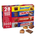 Butterfinger CRUNCH Baby Ruth and 100 Grand Bulk 28 Pack Assorted Full Size Chocolate Candy Bars 48 oz