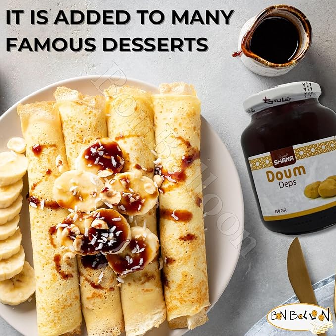 bonballoon Shana Honey Doum Molasses Egyptian Halal Pure Natural Black Strap Blackstrap Syrup Doum Deps Sugar Premium Egypt Arab Non Gmo Kosher (1 Pack = 15.87 oz / 450 gm) شانه عسل دبس الدوم حلال
