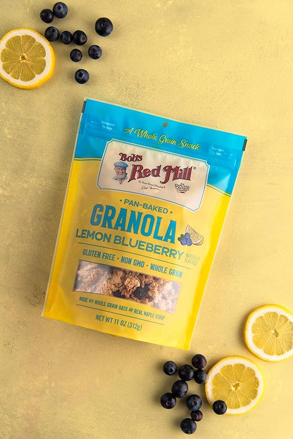 Bob's Red Mill Lemon Blueberry Granola 11oz (Pack of 6) - Non GMO Whole Grain Kosher