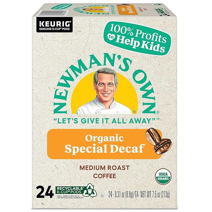 Newman's Own Organics Newman's Special Decaf Keurig Single-Serve K-Cup Pods Medium Roast Coffee 24 Count
