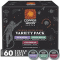Copper Moon Single Serve Coffee Pods For Keurig K-Cup Brewers Variety Pack (Colombian Costa Rican Sumatra) 60 Count