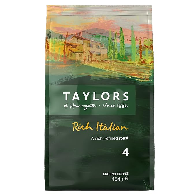 Taylors of Harrogate Rich Italian Roast Ground Coffee (454g)
