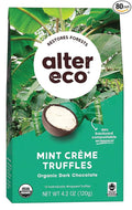 Alter Eco | Mint Creme Truffles | 58% Pure Dark Cocoa Fair Trade Organic Non-GMO Gluten Free Dark Chocolate Truffles | 80 Truffles