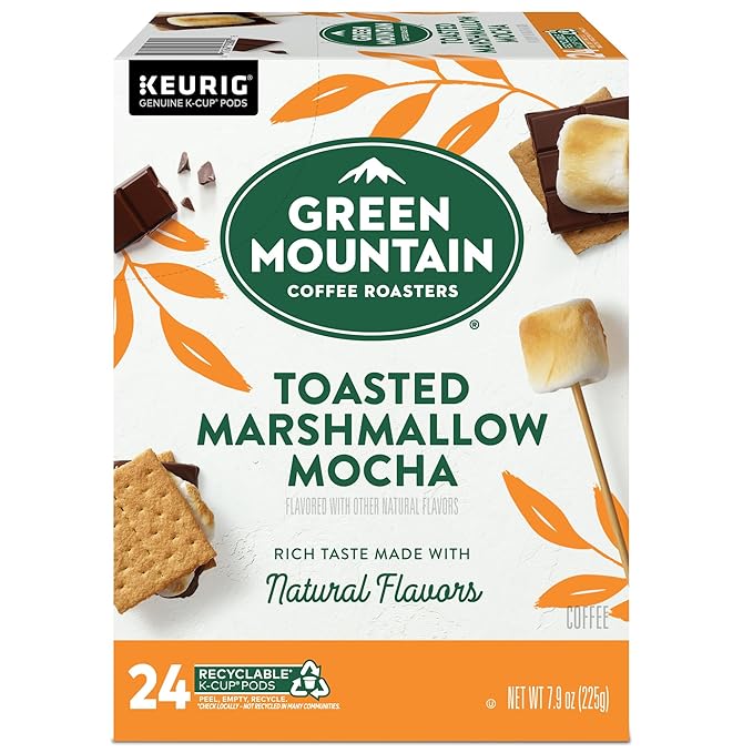Green Mountain Coffee Roasters Toasted Marshmallow Mocha Keurig Single-Serve K-Cup Pods Light Roast Coffee 96 Count (4 Packs of 24)