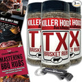 Killer Hogs TX Brisket Rub - Texas Style Premium BBQ Seasoning 3 pk (33 oz) + Barbecue Masters &amp Bottle Opener (5 Items)!