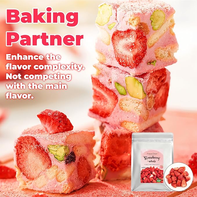 1 Ib Freeze Dried Strawberries 450g Whole Berry No Added Sugar Natural Red Crispy Texture