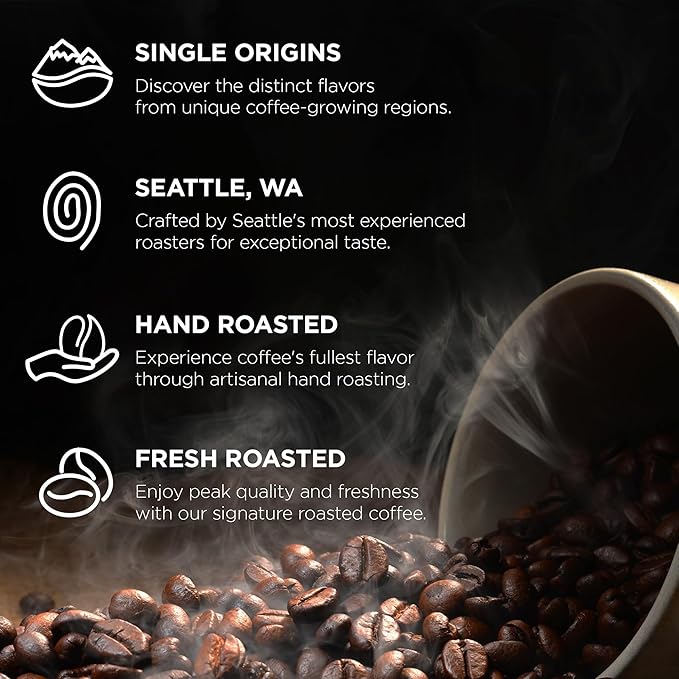 Fonte Coffee Roaster - Whole Bean Coffee - Medium-Dark Fresh Roast - Roasted in Seattle - Single Origin - Bright Chocolately Balanced - 12 oz - Fonte AA