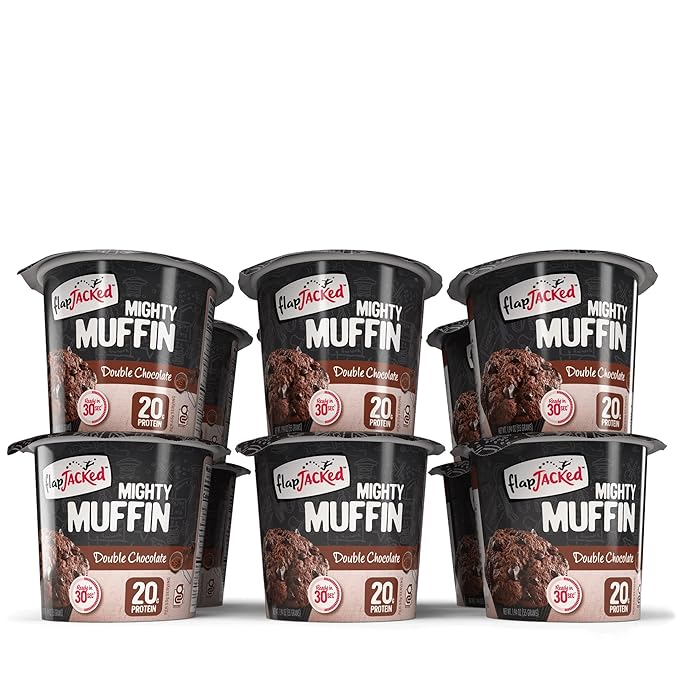 FlapJacked Mighty Muffins Gluten-Free Double Chocolate 1.94 Ounce (Pack of 12)