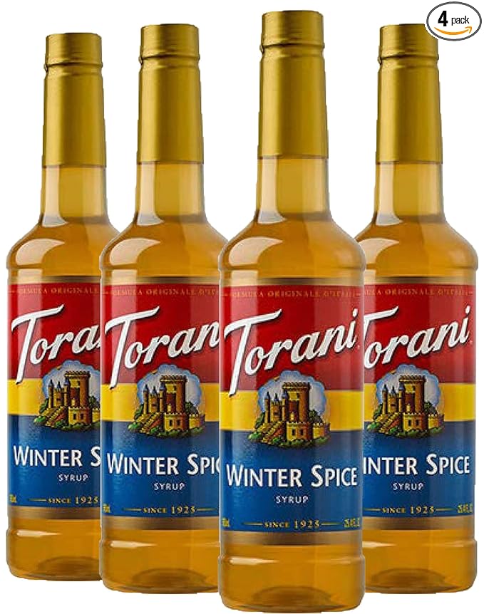 Torani Winter Spice Flavored Drink Syrup 25.4 fl oz (Pack of 4)