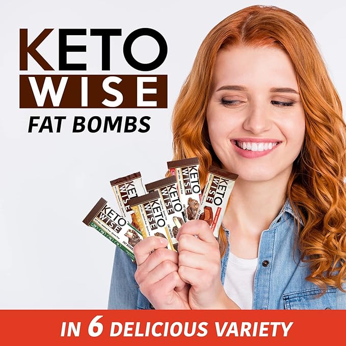 Keto Wise Fat Bombs - Made with Chocolate containing MCT Oil - Low Fat Low Carb and Keto Friendly Snack - 10g Fat 1g Net Carbs | Peanut Butter Cup Patties 16 Count (Pack of 1)
