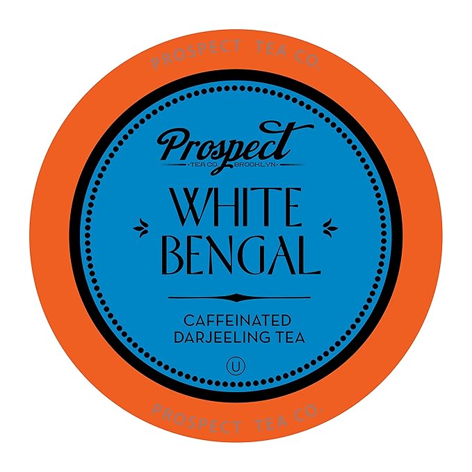 Prospect Tea Co. White Bengal Darjeeling Tea Pods Compatible with K Cup Brewers Including 2.0 40 Count