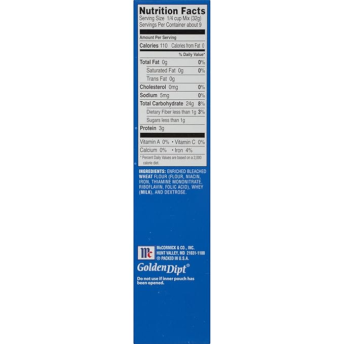 McCormick Golden Dipt Cracker Meal Seafood Fry Mix 10 oz (Pack of 8)