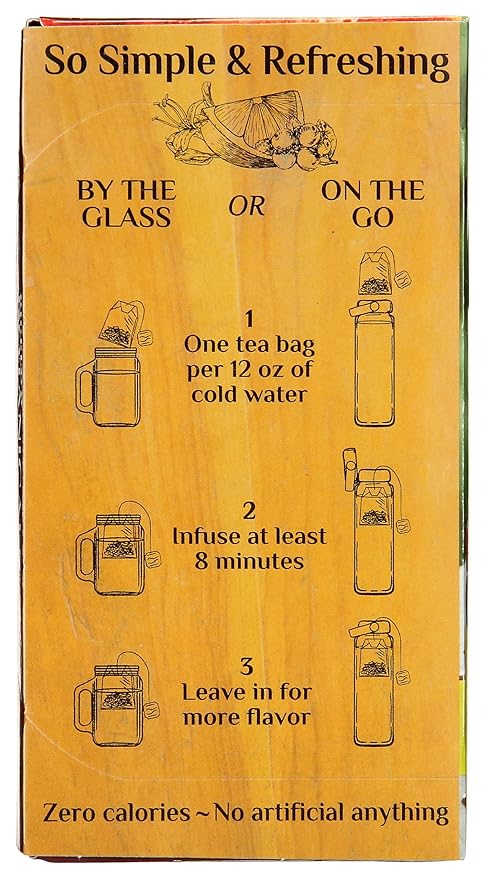 Bigelow Botanicals Cold Water Infusion Cranberry Lime Honeysuckle Tea Bags 18 Count Box (Pack of 1) Herbal Infusion Caffeine Free 18 Tea Bags Total