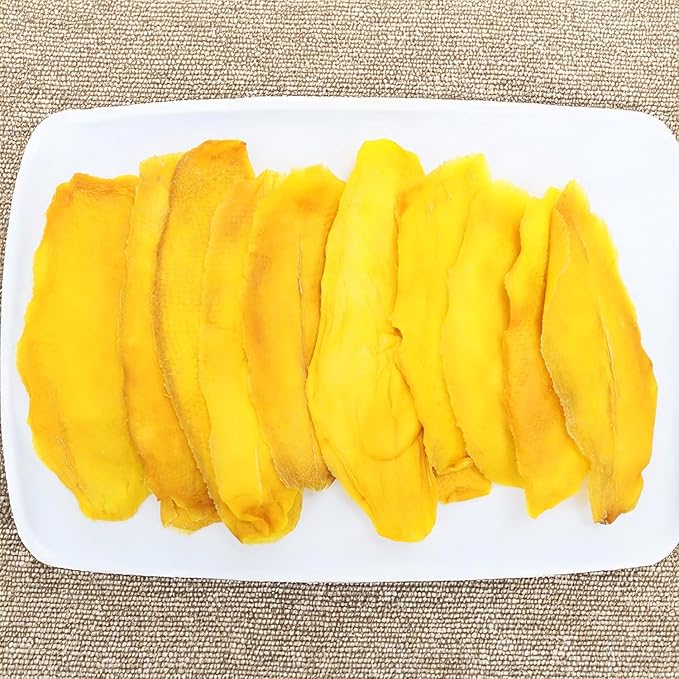 No Sugar Added Dried Mango Slices 32 Oz Delicious Texture Soft &amp Juicy No Sugar Added Dried Mango Naturally Ripened Mangos Dried Fruits Gluten Free Non GMO Natural Source of Vitamin C in Resealab