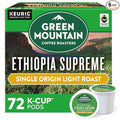 Green Mountain Coffee Ethiopia Supreme Keurig Single-Serve K Cup Pods Light Roast Coffee Ethiopia Supreme 72 Count
