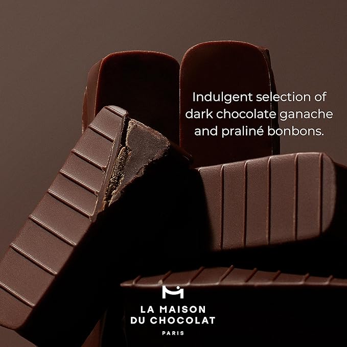 LA MAISON DU CHOCOLAT Coffret Maison Dark Gourmet Dark French Chocolate Gift Box (60 Pieces)