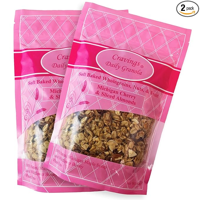 Michigan Cherry &amp Sliced Almond Granola (2 Pack)
