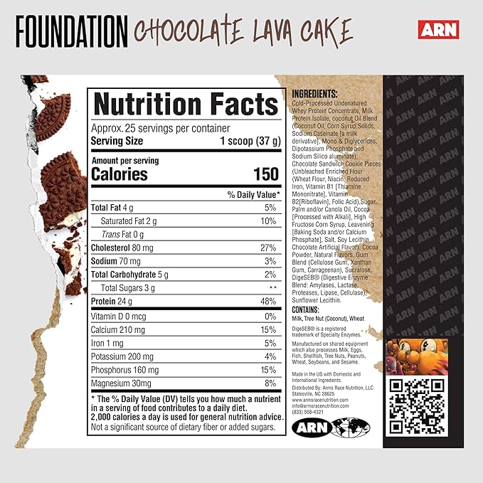 Arms Race Nutrition | ARN | Foundation Protein Blend (2 Pounds Chocolate Lava Cake)