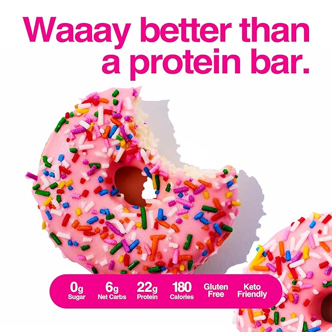 Legendary Foods 22 g Protein Roll and Donut Bundle 18 Pack - Low Carb Meal Replacement Bar - Gluten Free Protien Snacks - Healthy Keto Snack Box - Low Sugar Energy Bars - Bariatric Diabetic Friendly