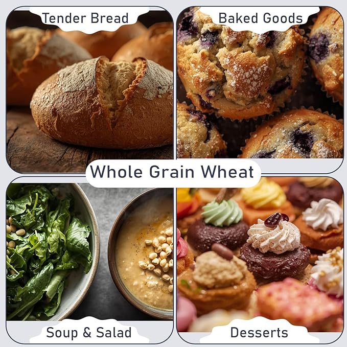 Great River Milling Organic Soft White Winter Wheat | Whole Grain Wheat Berries for Baking &amp Milling | USDA Organic Non-GMO Kosher | Ideal for Pastries Tender Breads Desserts Soup &amp Salad