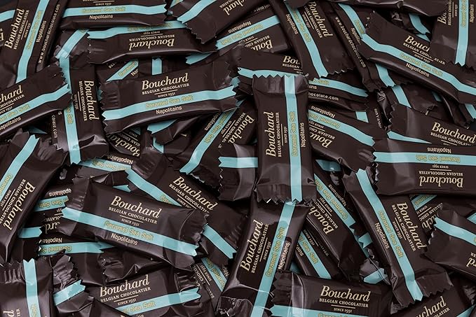 Bouchard Belgian Milk Chocolate with Caramel &amp Sea Salt (5.29 OZ / 150g) (Pack of 3)