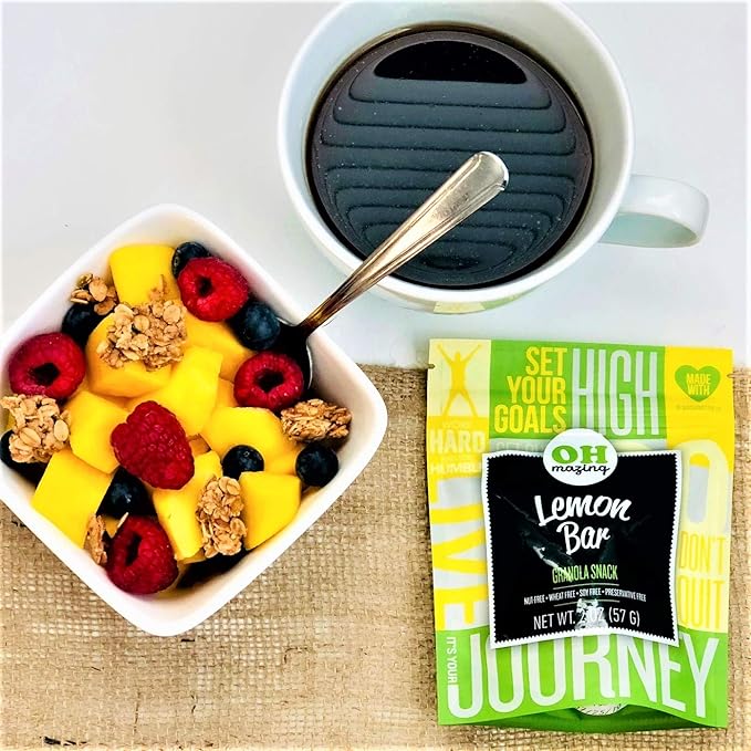 Oh-Mazing Granola Snack Gluten-Free Nut-free No Soy No Preservatives Small Batch 3 Count 9 oz Bags (Lemon Bar)
