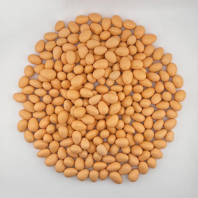 Smarty Stop Jordan Almonds Candy – Pastel Candy-Coated Almonds Edible Confectionery Snack (Light Orange 5 Pound (Pack of 1))