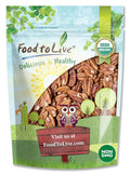 Food to Live Organic Pecan Halves 3 Pounds – Non-GMO Kosher Raw Pecan Nuts Unsalted Vegan Kosher Shelled Sirtfood Bulk. Good source of Calcium and Zinc. Great for Pecan Pie Salads Mixes