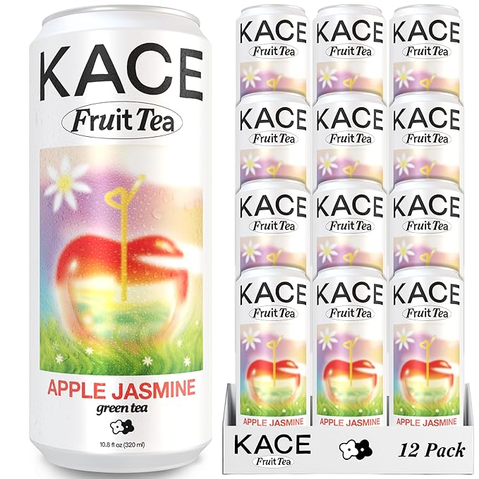 Jasmine Iced Tea with Apple Tea Drink - Refreshing Apple Juice Infused with Jasmine Tea &amp Honey Crisp Tart &amp Floral Blend - Perfect for Everyday Organic Herbal Tea and Daily Refreshment -
