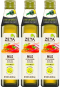Zeta Extra Virgin Olive Oil 8.5 fl oz (3 Pack) | Premium Glass Bottle with Pop-Up Spout | Cold-Pressed | Product of Spain | Ideal for Baking Cooking Grilling Roasting Pasta &amp Salads