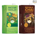 The Republic of Tea – Matcha Green Tea &amp Republic Chai Black Tea Concentrate Variety Pack 2 Cartons – 32 fl oz (5 Servings Each) Latte Mix Sampler Naturally Caffeinated Gluten Free