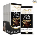 Lindt EXCELLENCE 95% Cocoa Dark Chocolate Bar Dark Chocolate Candy 2.8 oz. (12 Pack)