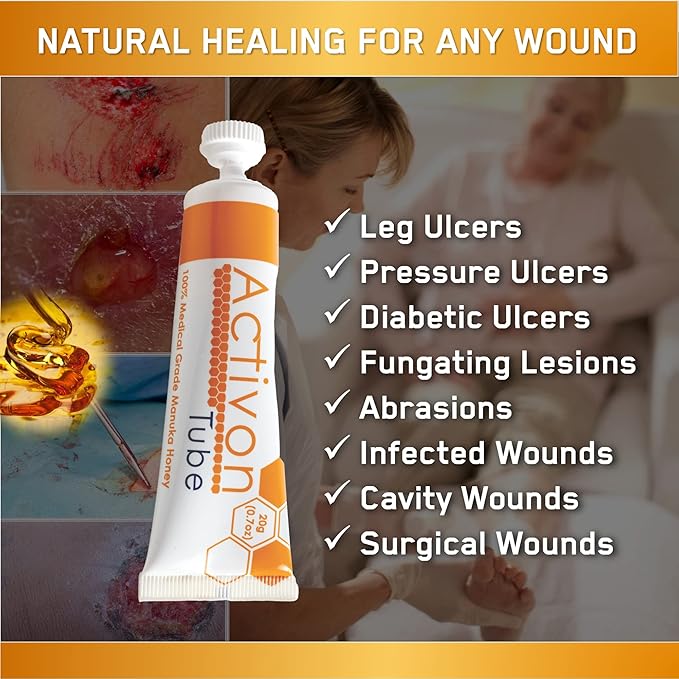 Activon Medical Grade 100% Manuka Honey Gel Tube Natural Healing of Wounds 3 Pack