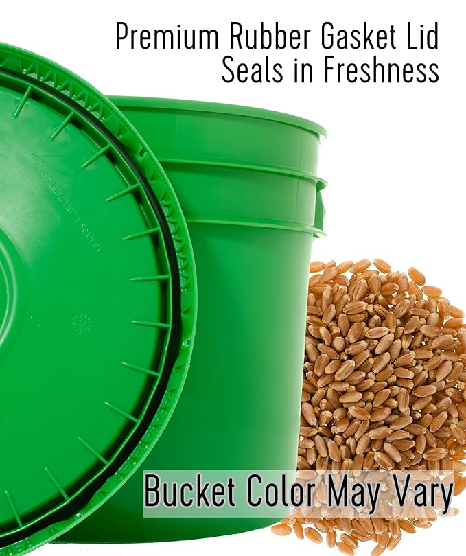 Palouse Brand Hard Red Winter Wheat Berries | Certified Glyphosate Residue Free | 25 LBS | Emergency Food Storage Bucket | Non-GMO | Grown on Our Family Farm | Bulk