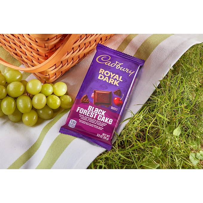 CADBURY ROYAL DARK Black Forest Cake Dark Chocolate Candy Bars 3.5 oz (14 Count)