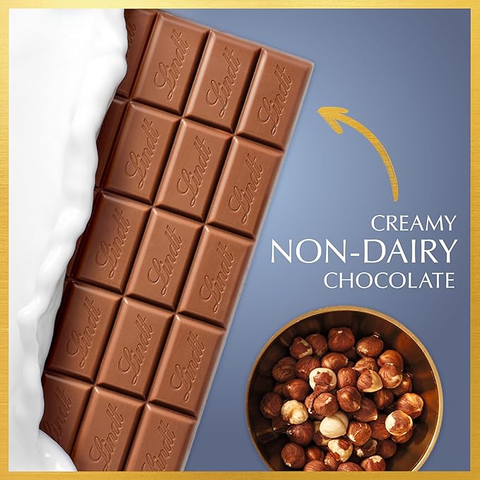 Lindt CLASSIC RECIPE Non-Dairy OatMilk Hazelnut Chocolate Candy Bar 10 Pack 3.5 oz.