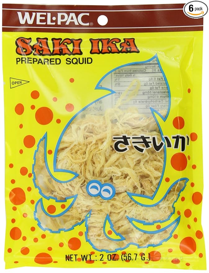 Wel Pac Cuttlefish Saki Ika 2-Ounce (Pack of 6)
