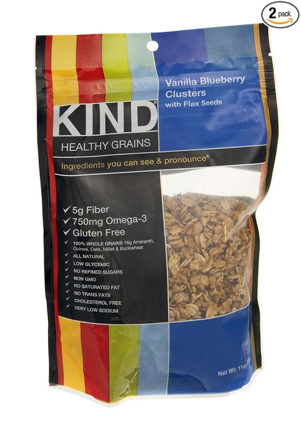 KIND Healthy Grains Clusters Healthy Grains Clusters - Vanilla Blueberry with Flax Seeds - 11 oz - 2 pk