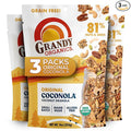 Grandy Organics Original Coconola Granola Certified Organic Gluten Free Granola Grain Free Vegan and Paleo Original Flavor Coconola 9oz Each Pack of 3