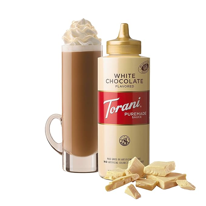 Torani Puremade Sauce White Chocolate 16.5 Ounces (Pack of 4)