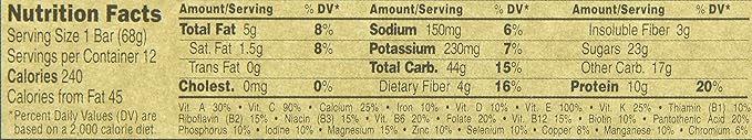 Clif Bar Cool Mint Chocolate 70% Organic (12x2.4oz)