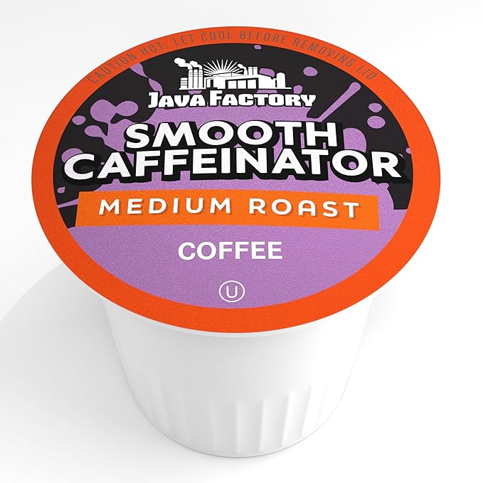 Java Factory Coffee Pods Medium Roast Coffee for Keurig K Cup Brewers Smooth Caffeinator 40 Count