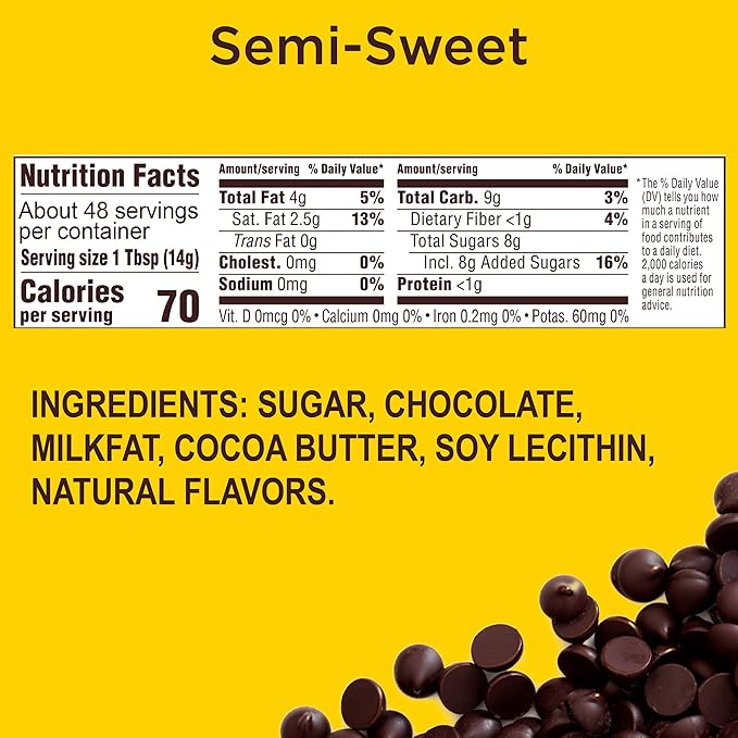 Nestlé Toll House Chocolate Chips Pack of 3 – Includes Two 12 oz. Bags of Semi-Sweet Chocolate Chips and One 10 oz. Bag of Dark Chocolate Chips