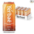 Yerbae Sparkling Water – Orange Vanilla Flavored Seltzer with Caffeine Antioxidants Yerba Mate Natural Energy Drink – 12 Pack of 16oz Cans – Zero Sugar No Calories Non-GMO