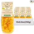 Morelli Mezzi Paccheri Organic Pasta - Italian Gourmet Large Circle Gluten-Free Pasta from Italy Made from Corn &amp Rice for Stuffing - 8.8 ounce - Pack of 16