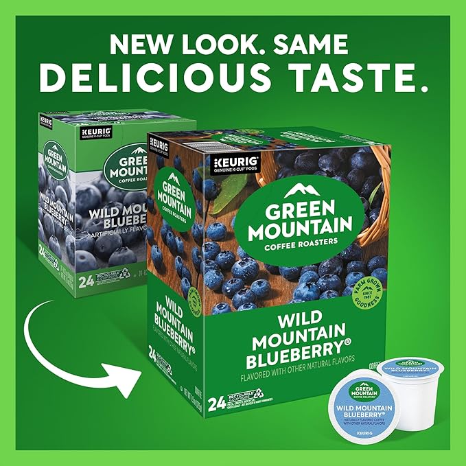 Green Mountain Coffee Roasters Wild Mountain Blueberry Keurig Single-Serve K-Cup pods Light Roast Coffee 96 Count