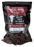 Well Hung Meats Hot and Spicy Beef Jerky One Pound Resealable Craft Jerky Bag (16oz)