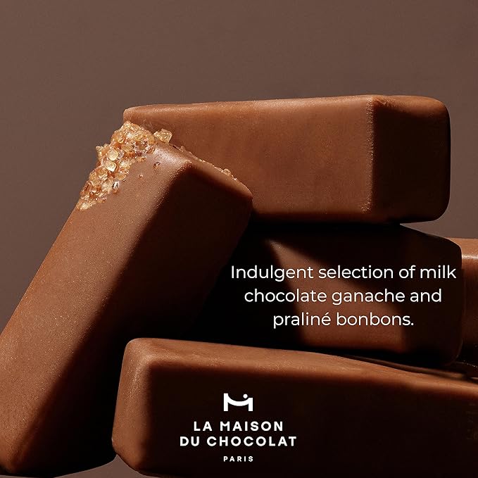 LA MAISON DU CHOCOLAT Coffret Maison Milk Gourmet Milk French Chocolate Gift Box (24 Pieces)