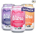 Humm Nitro Kombucha Variety Pack Creamy Smooth Probiotic Drink with L-Theanine Includes Blackberry Vanilla Orange Dream Pop &amp Strawberry Vanilla Non-GMO Vegan Gluten Free 12 fl oz (Pack of
