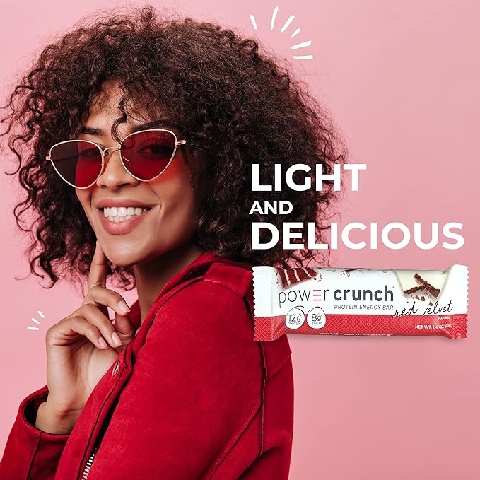 Power Crunch Protein Wafer Bars High Protein Snacks Triple Chocolate 1.4 Ounce (12 Count) and Red Velvet 1.4 Ounce (12 Count)